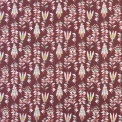 Coated  Cotton DEZO Bordeaux / Fruity Pink